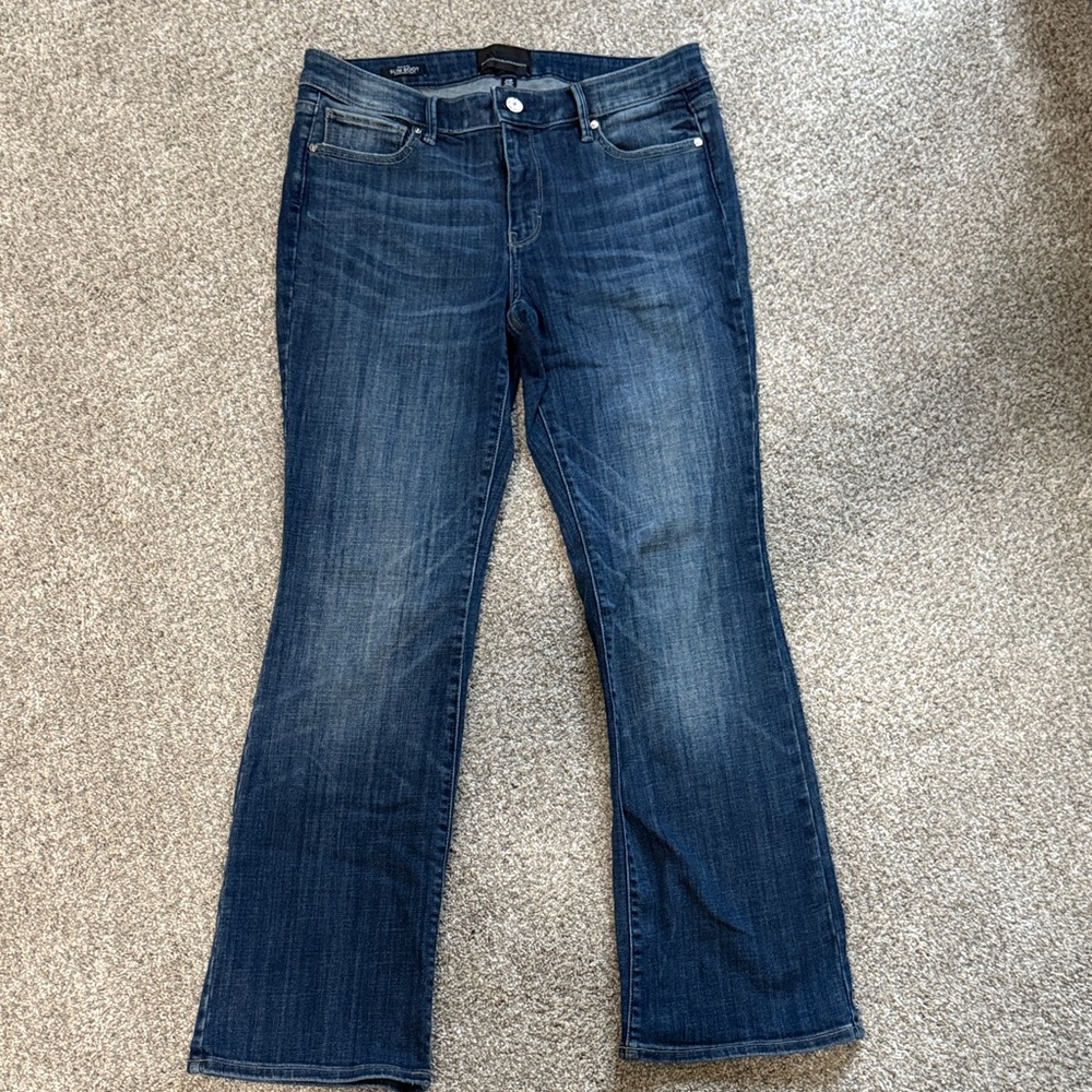 White House Black Market Dark Blue Flare Jeans